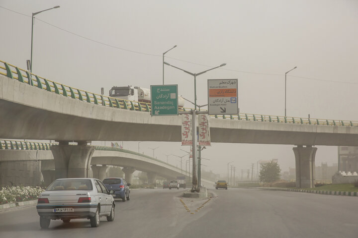 کیفیت هوای شهر کرمانشاه در وضعیت بحرانی قرار گرفت