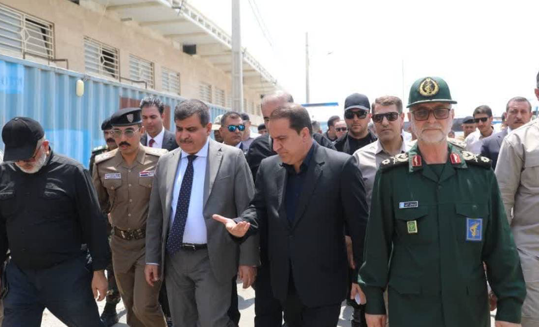 بازدید استاندار ایلام و معاون وزیر و رییس ستاد اربعین کشور عراق از پایانه مرزی شهید سلیمانی مرز مهران