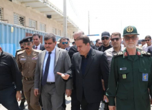 بازدید استاندار ایلام و معاون وزیر و رییس ستاد اربعین کشور عراق از پایانه مرزی شهید سلیمانی مرز مهران