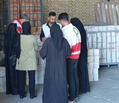 امدادرسانی به ۹۰ خانوار آسیب‌دیده در شهرک هزارانی آبدانان