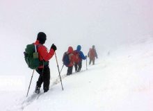 کولاک در ارتفاعات الوند؛ کوهنوردان از صعود خودداری کنند